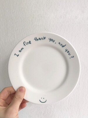 포터리씨 아임파인땡큐 접시 potteryc